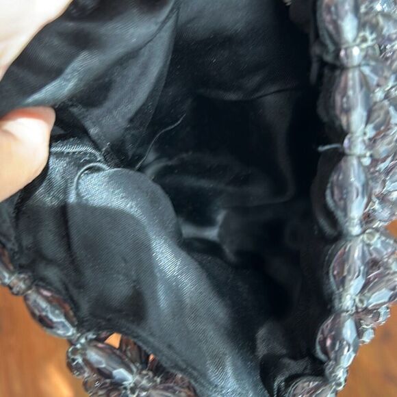 Rosenfeld gray beaded handbag vintage made in Italy evening bag - Picture 5 of 6